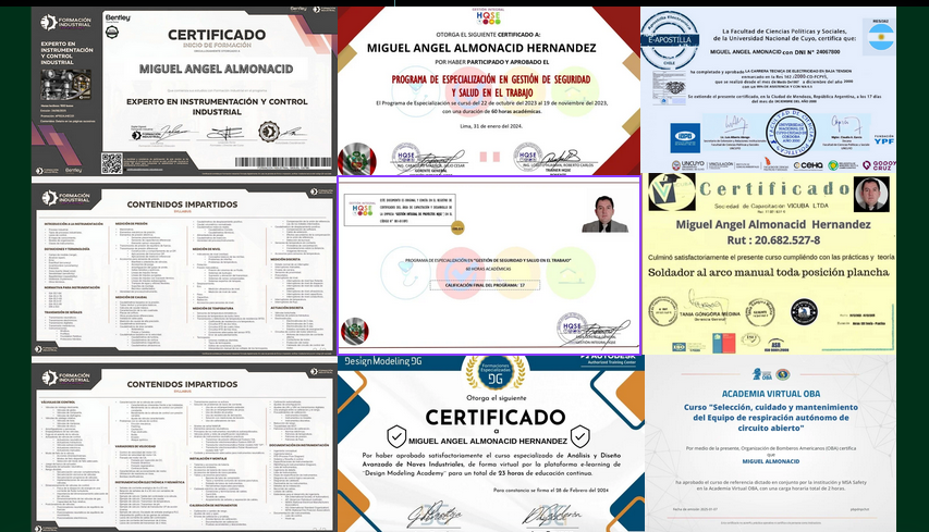 CERTIFICADOS DE CAPACITACIONES